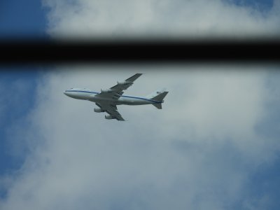 USAF Boeing 747-E4B, active Doomsday plane, not SNC's uncommissioned ones, flying OFF to WPAFB @ 3,000 feet on July 30, 2026
Registration 75-0125